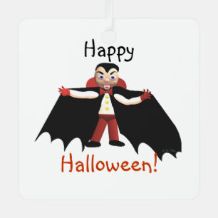 Ornement Métallique Joyeux Vampire d'Halloween