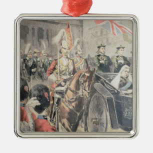 Ornement Métallique Jubilé de la reine d'Angleterre