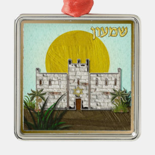 Ornement Métallique Judaica 12 Tribes d'Israël