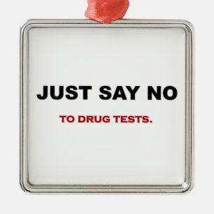 Ornement Métallique juste-dire-non-aux-tests-médicaments