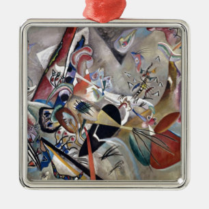 Ornement Métallique Kandinsky En Gris Oeuvre Abstraite
