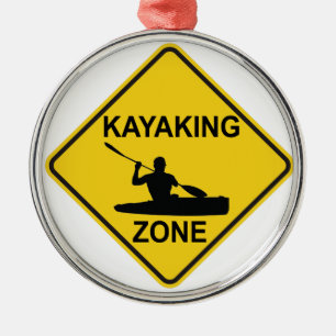 Ornement Métallique Kayaking