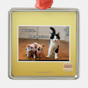 Ornement Métallique Kitteh fonctionnant