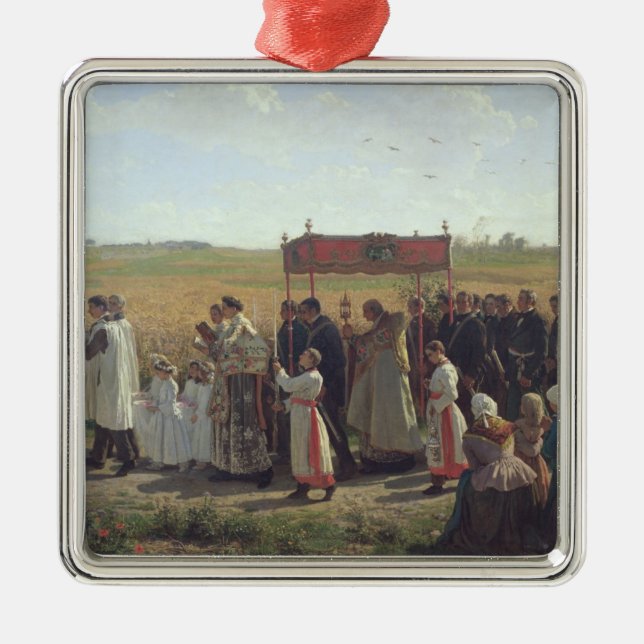 Ornement Métallique La bénédiction du blé dans l'Artois, 1857 (Devant)