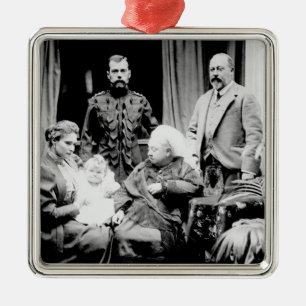 Ornement Métallique La Reine Victoria, tsar Nicholas II