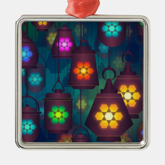 Ornement Métallique Lanternes arabes Design moyen-oriental (Devant)