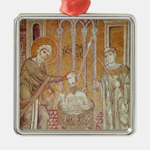 Ornement Métallique Le baptême de St Paul par Ananias