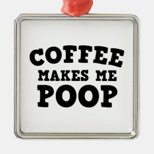 Ornement Métallique Le café me fait la dunette