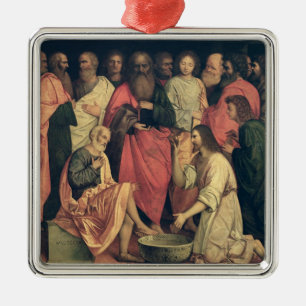 Ornement Métallique Le Christ lavant les pieds des disciples