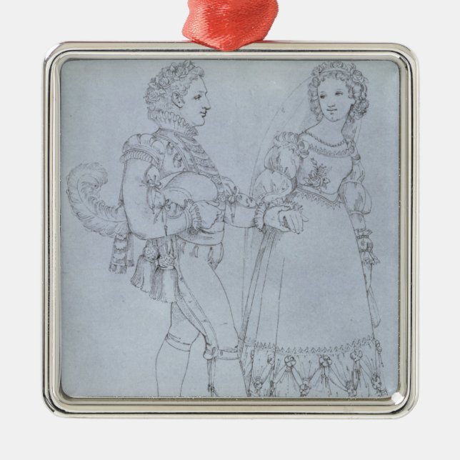 Ornement Métallique Le costume conçoit Figaro et Susanna d'opéra (Devant)