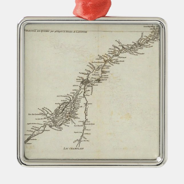 Ornement Métallique Le fleuve Saint-Laurent au Canada (Devant)