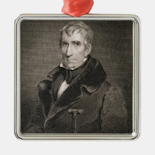 Ornement Métallique Le Général principal William Henry Harrison, gravé