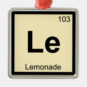 Ornement Métallique Le - Lemonade Chemistry Periodic Table Symbol