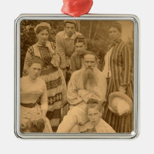 Ornement Métallique Le Léon Tolstoï auteur avec sa famille