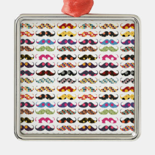 Ornement Métallique Le motif de moustache est mignon