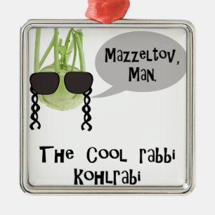Ornement Métallique Le rabbin cool kohlrabi - mauvais jeu de légumes