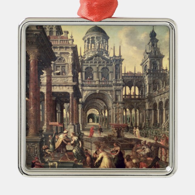 Ornement Métallique Le Roi Solomon et la reine de Sheba (Devant)