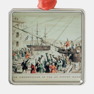 Ornement Métallique Le thé de Boston, 1846