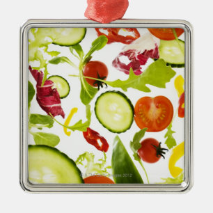 Ornement Métallique Légumes frais de salade mixte tombant à