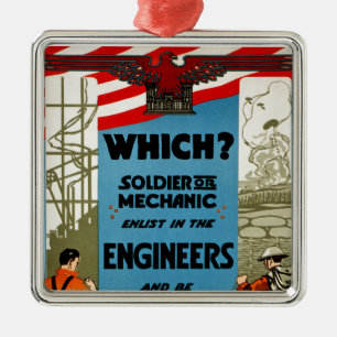 Ornement Métallique Lequel ? Soldat ou mécanicien