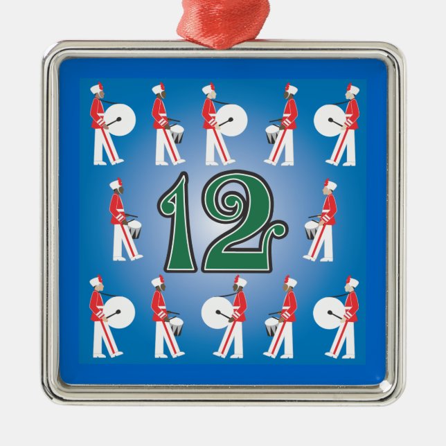 Ornement Métallique Les 12 jours de Noël (Devant)