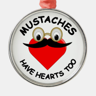Ornement Métallique Les moustaches ont aussi des coeurs
