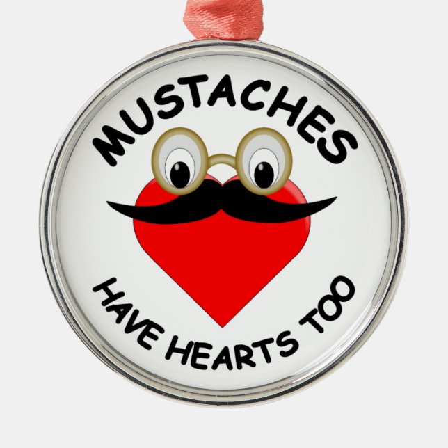 Ornement Métallique Les moustaches ont aussi des coeurs (Devant)