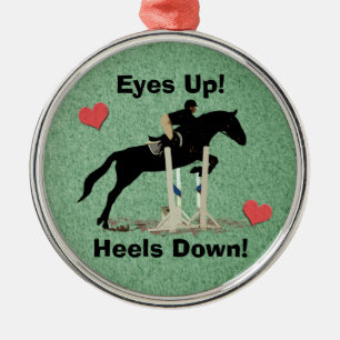 Ornement Métallique Les Yeux ! Les talons ! Cheval Jumper