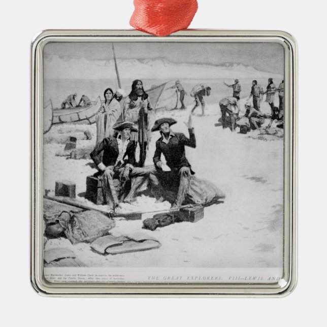 Ornement Métallique Lewis et Clark à la bouche de la Colombie (Devant)