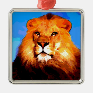 Ornement Métallique Lion