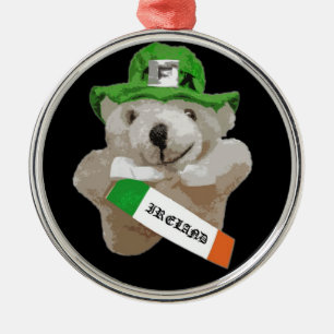 Ornement Métallique L'Irlande, ours de nounours irlandais de lutin,