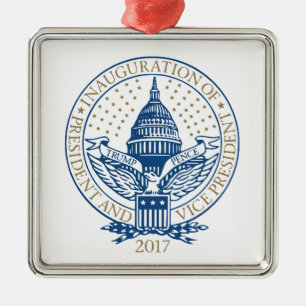 Ornement Métallique Logo 2017 de penny de Donald Trump Mike