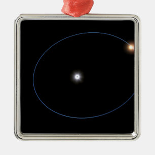 Ornement Métallique L'orbite d'un système triple étoile en forme d'hor