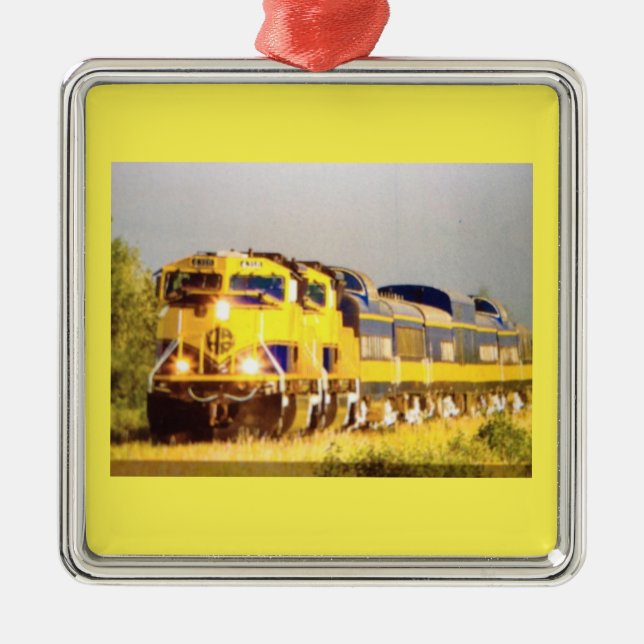 ORNEMENT MÉTALLIQUE L'ORNEMENT DE NOËL DE "TRAIN LOVER" (Devant)