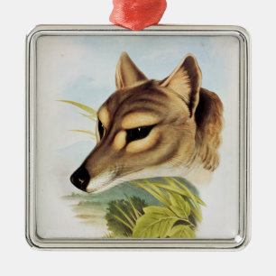 Ornement Métallique Loup ou tigre tasmanien