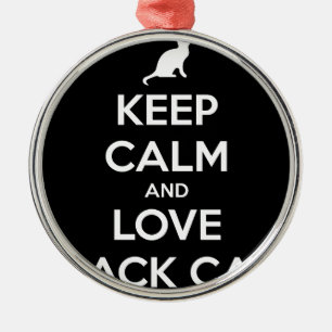 Ornement Métallique Love Black Cats