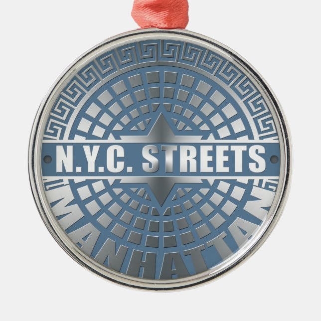 Ornement Métallique Manhole Covers Manhattan (Devant)