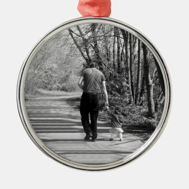Ornement Métallique Marche avec le papa (Devant)