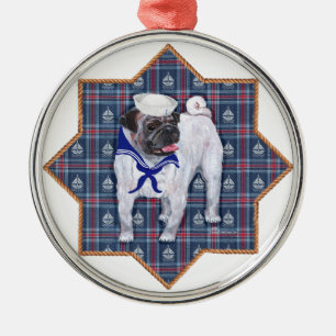 Ornement Métallique Marin Pug