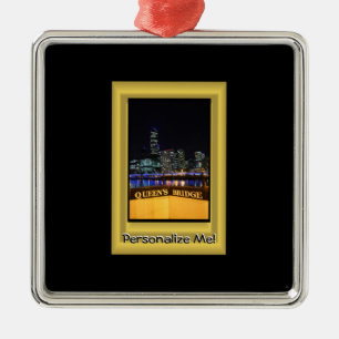 Ornement Métallique Melbourne Australie CBD Night Lights