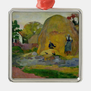 Ornement Métallique Meules de foin jaunes de Paul Gauguin , ou