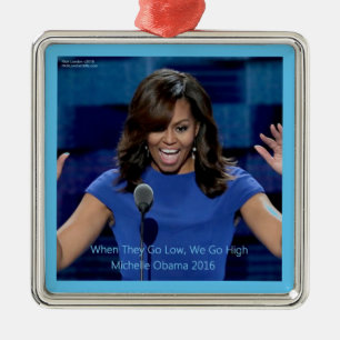 Ornement Métallique Michelle Obama "Nous allons de l'avant" Collection