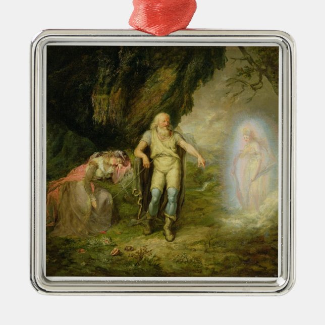 Ornement Métallique Miranda, Prospero et Ariel, "de la tempête" par (Devant)