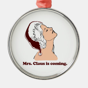 Ornement Métallique Mme Claus vient
