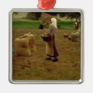 Ornement Métallique Moisson des pommes de terre