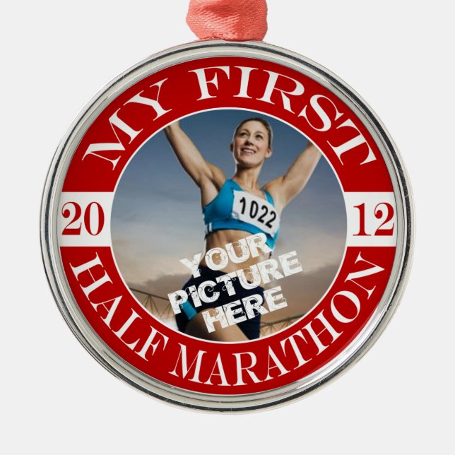 Ornement Métallique Mon premier marathon - 2012 (Devant)