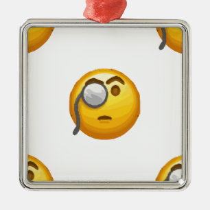 Ornement Métallique monocle émoji