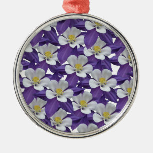 Ornement Métallique Motif de fleurs Columbine
