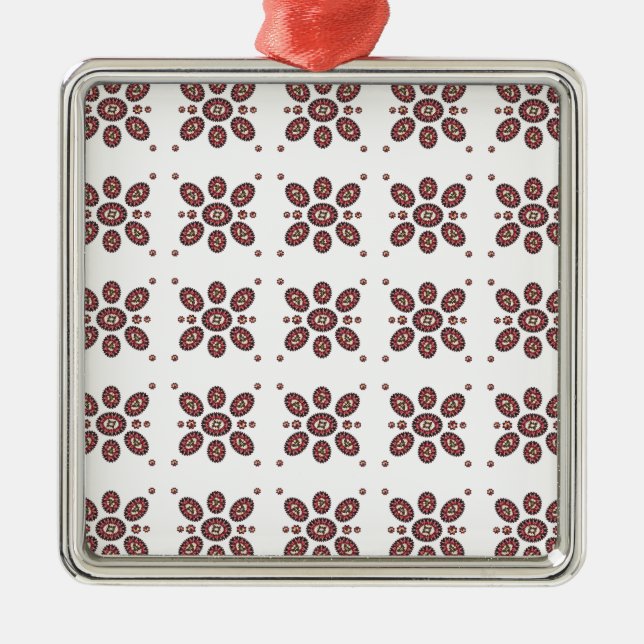 Ornement Métallique Motif de fleurs Mandala (Devant)