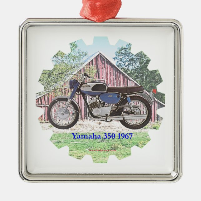 Ornement Métallique Moto Yamaha de 1967 classiques (Devant)
